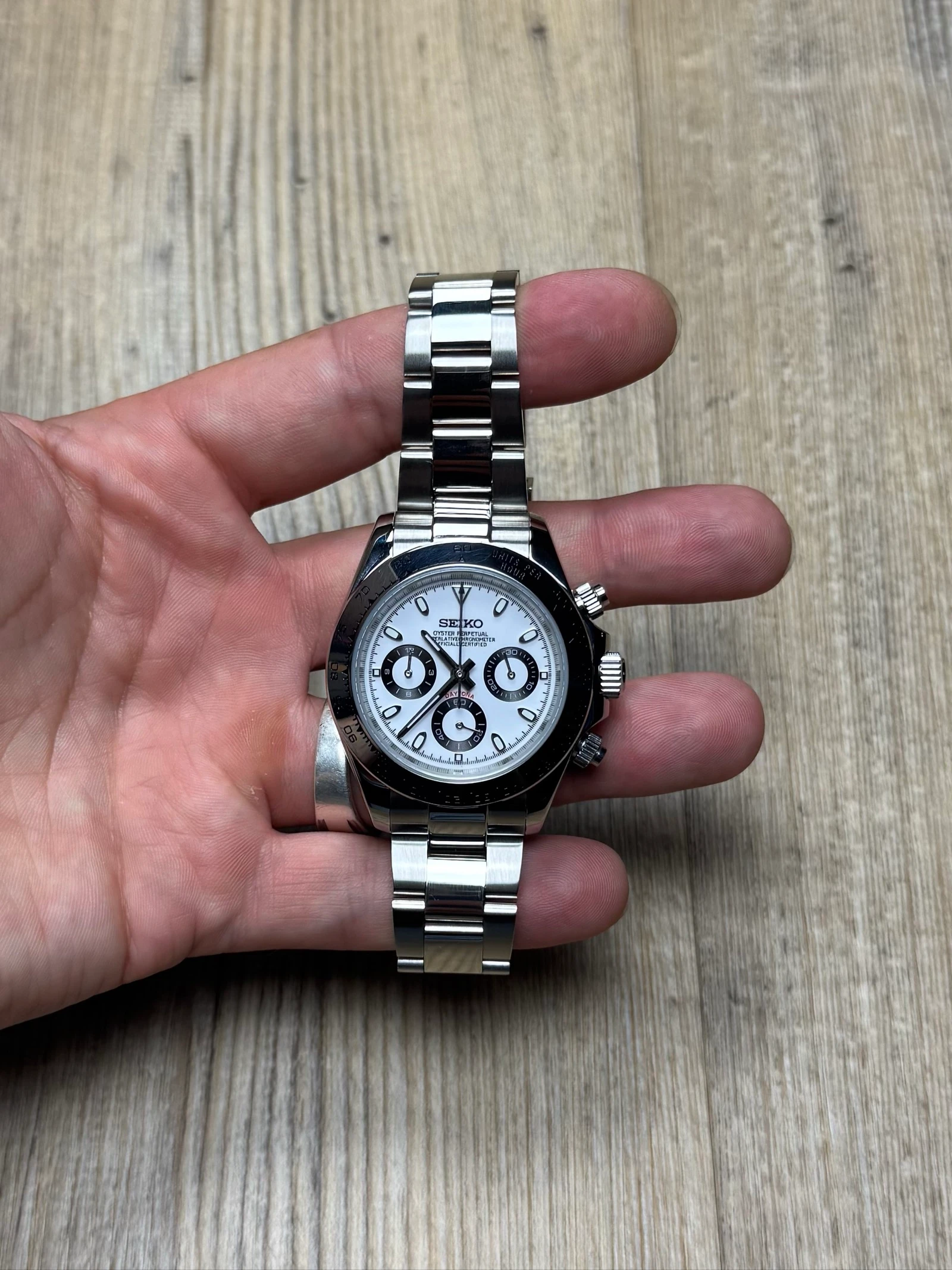 Reloj cronógrafo Panda VK63 – Movimiento Meca-Quartz japonés – Cristal de zafiro – Nuevo – photo 5